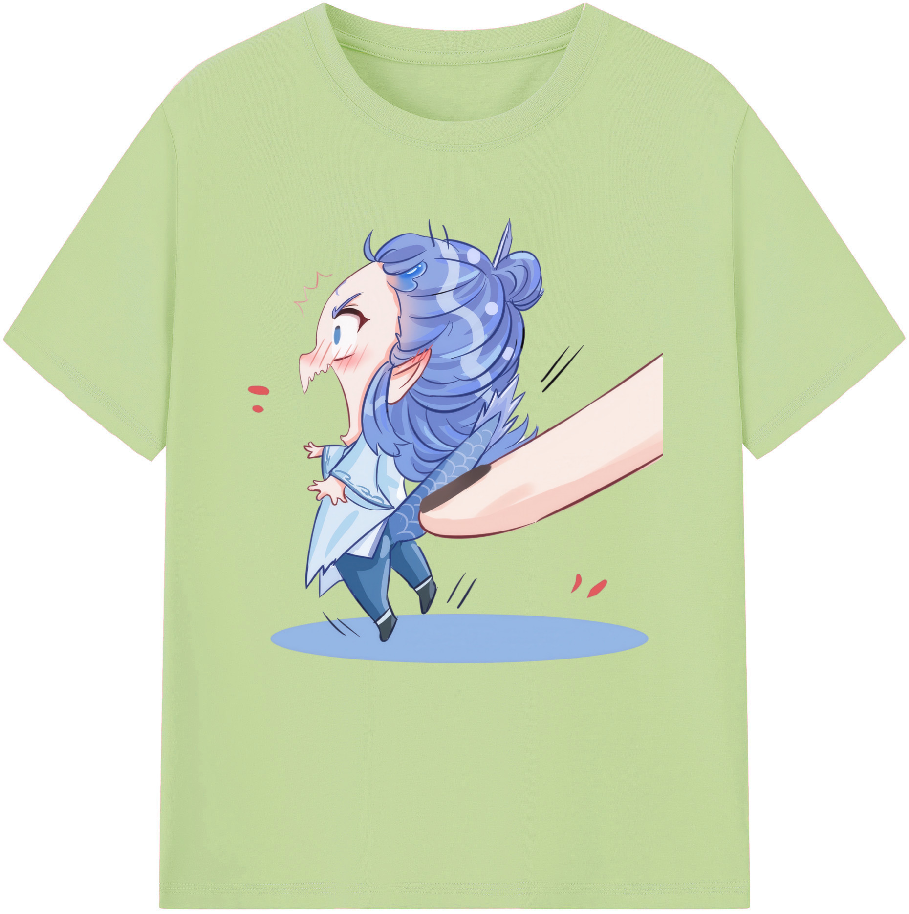 （画像用） Ne Zha 2 ナタ 魔童の大暴れ 綿100％半袖Tシャツ（フロントプリント）